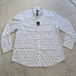 Cocktail Print Mens XXL STRETCH Dress Shirt NWT Button‎ Down Long Sleeve